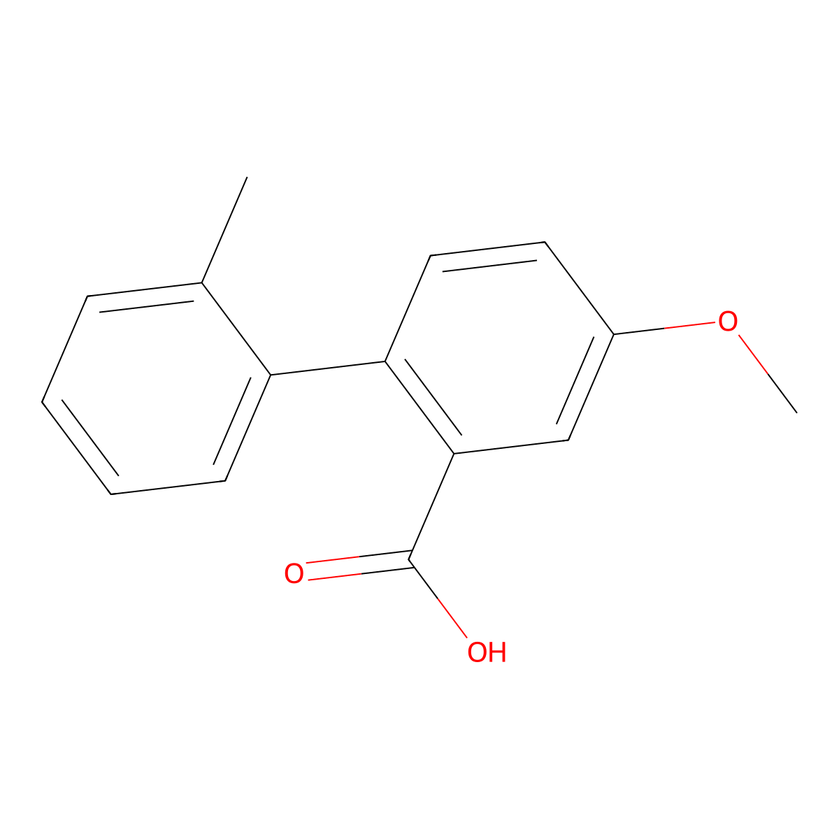 5-Methoxy-2-(2-methylphenyl)benzoic acid molecular structure, CAS 1183657-07-9
