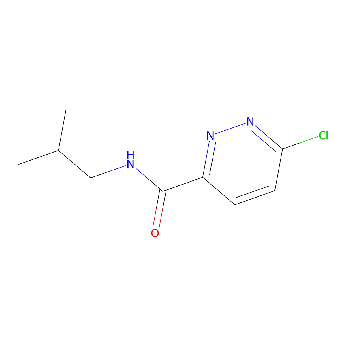 6-chloro-N-(2-methylpropyl)pyridazine-3-carboxamide molecular structure, CAS 1183661-03-1