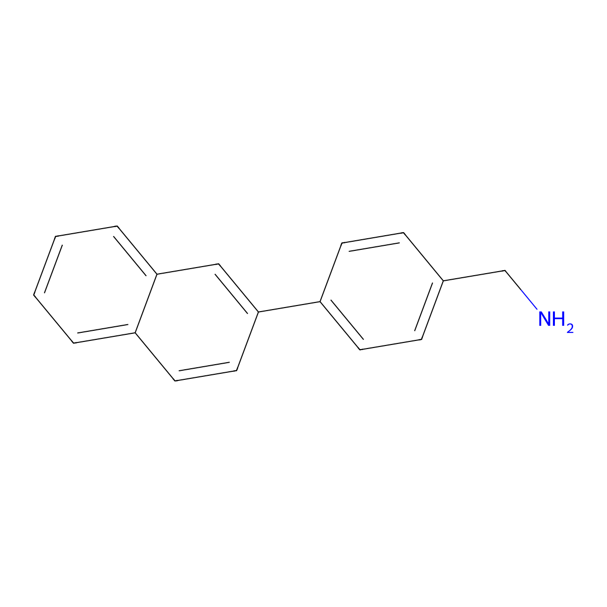 [4-(Naphthalen-2-yl)phenyl]methanamine molecular structure, CAS 1183661-05-3
