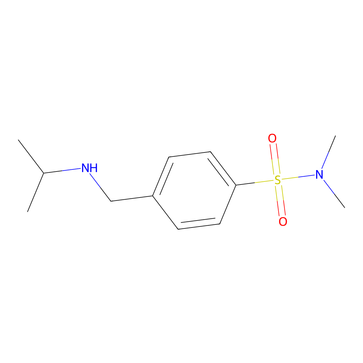 4-((Isopropylamino)methyl)-N,N-dimethylbenzenesulfonamide molecular structure, CAS 1183669-85-3