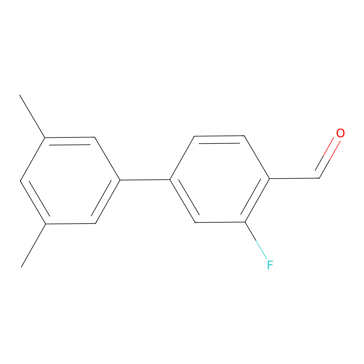 3-Fluoro-3',5'-dimethyl[1,1'-biphenyl]-4-carboxaldehyde molecular structure, CAS 1183670-75-8