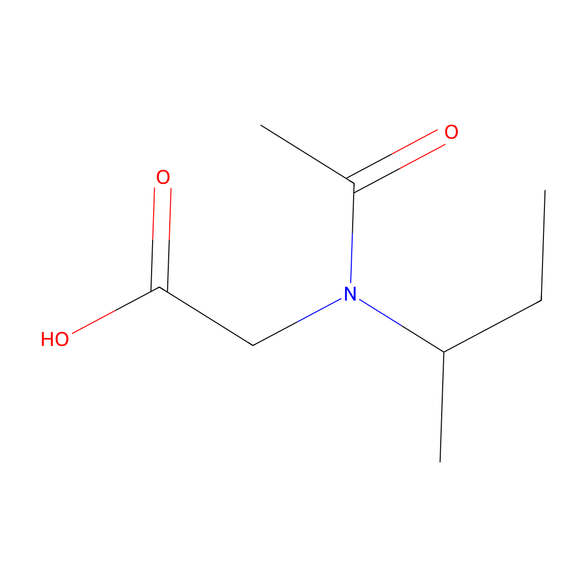 2-[N-(butan-2-yl)acetamido]acetic acid molecular structure, CAS 1183673-67-7