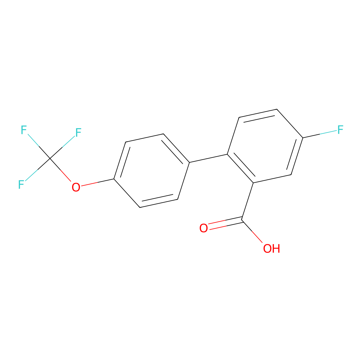 4-Fluoro-4'-(trifluoromethoxy)biphenyl-2-carboxylic acid molecular structure, CAS 1183674-44-3