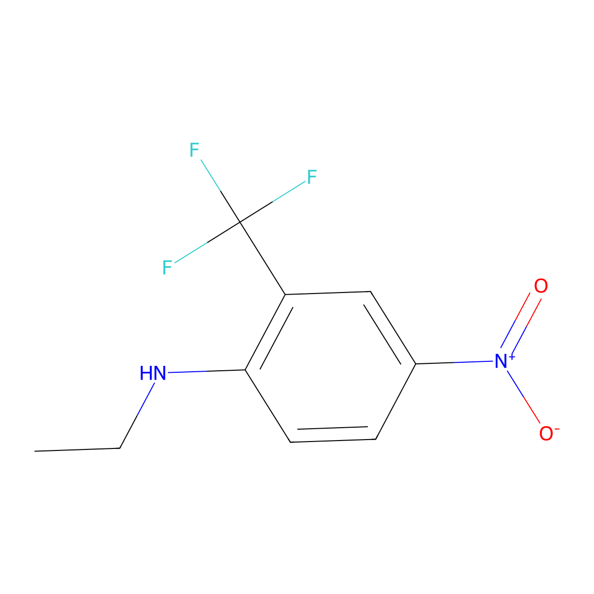 N-ethyl-4-nitro-2-(trifluoromethyl)aniline molecular structure, CAS 1183678-32-1