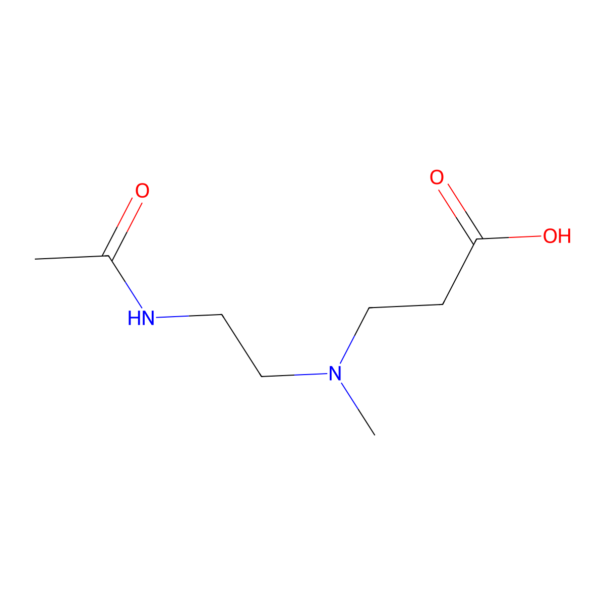 3-[(2-Acetamidoethyl)(methyl)amino]propanoic acid molecular structure, CAS 1183680-73-0