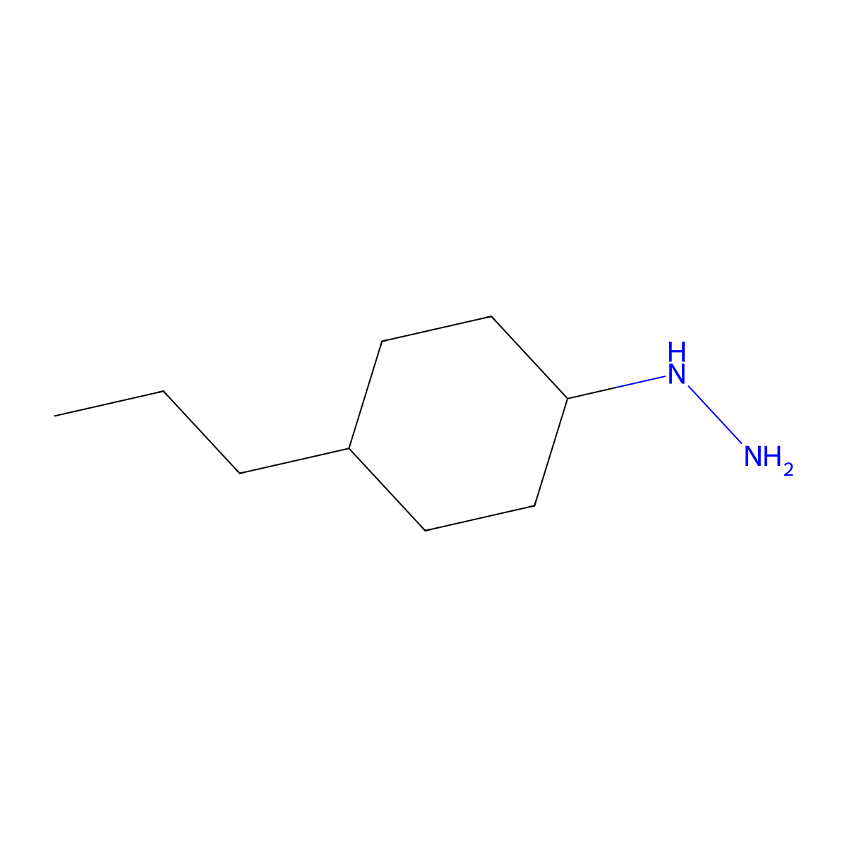 (4-Propylcyclohexyl)hydrazine molecular structure, CAS 1183681-74-4
