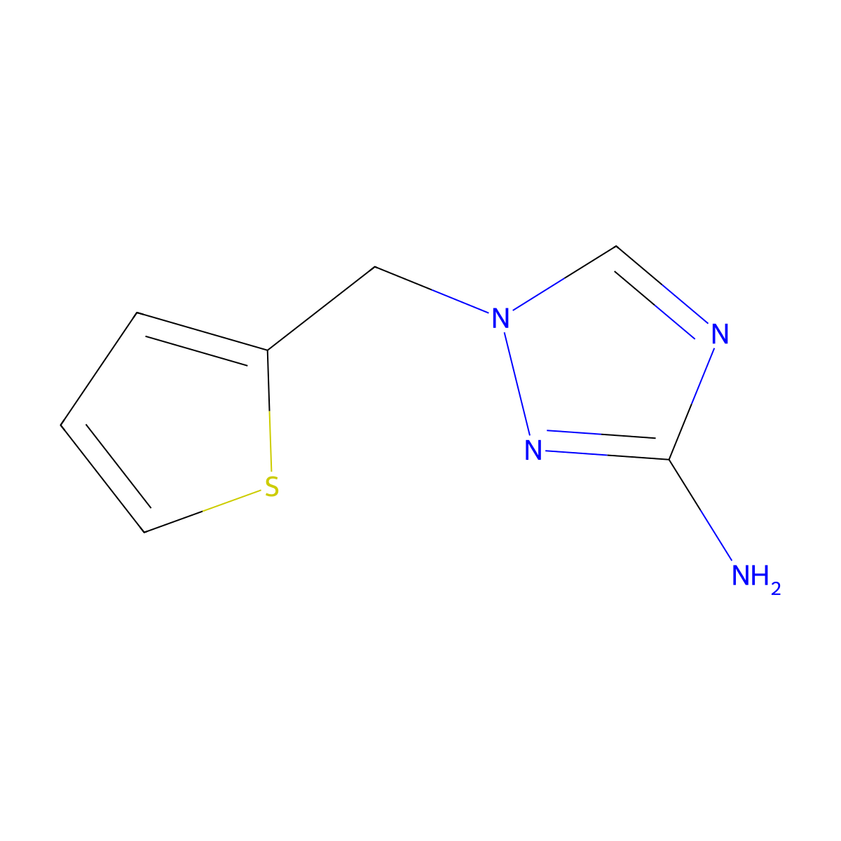 1-(Thiophen-2-ylmethyl)-1H-1,2,4-triazol-3-amine molecular structure, CAS 1183681-95-9