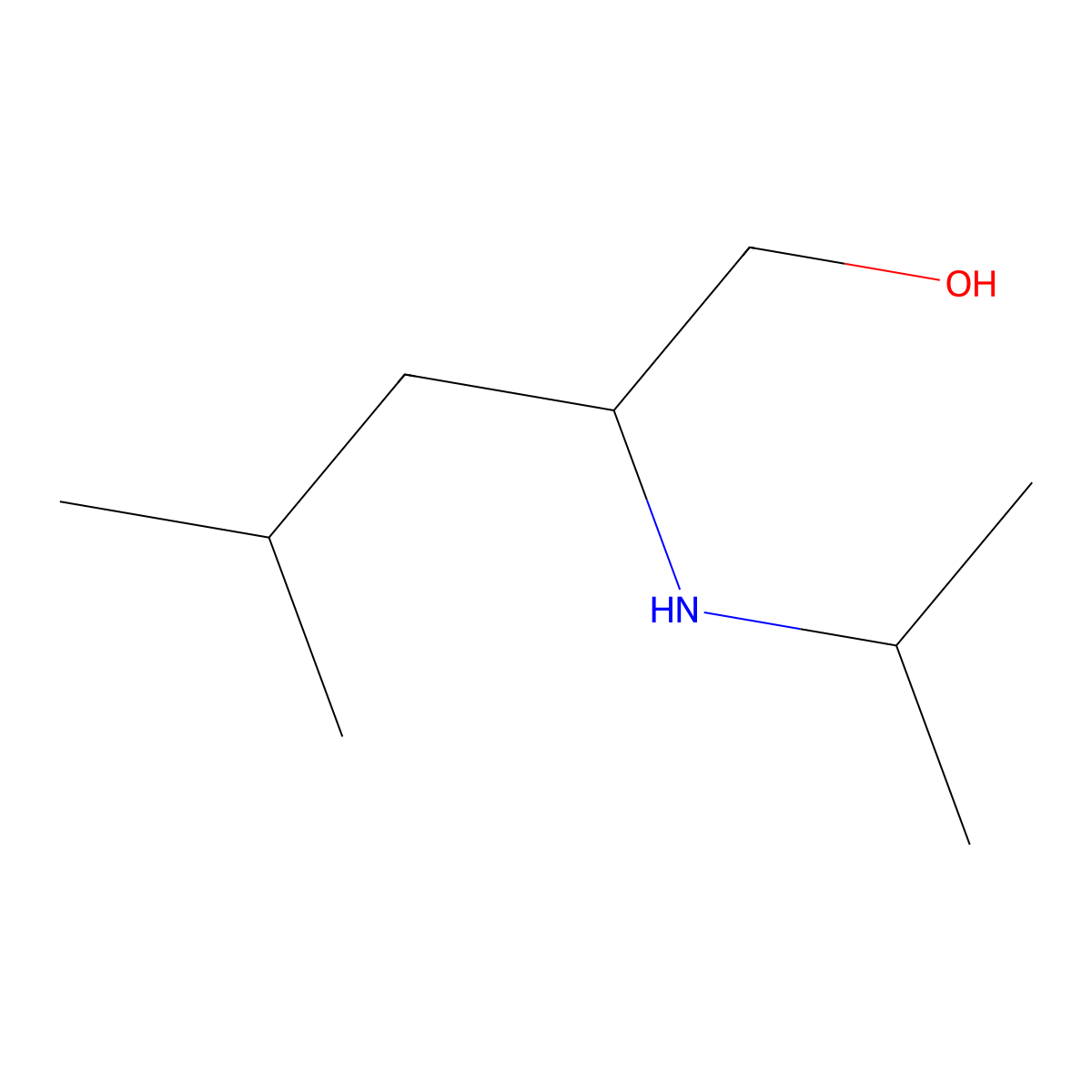4-Methyl-2-[(propan-2-yl)amino]pentan-1-ol molecular structure, CAS 1183683-72-8