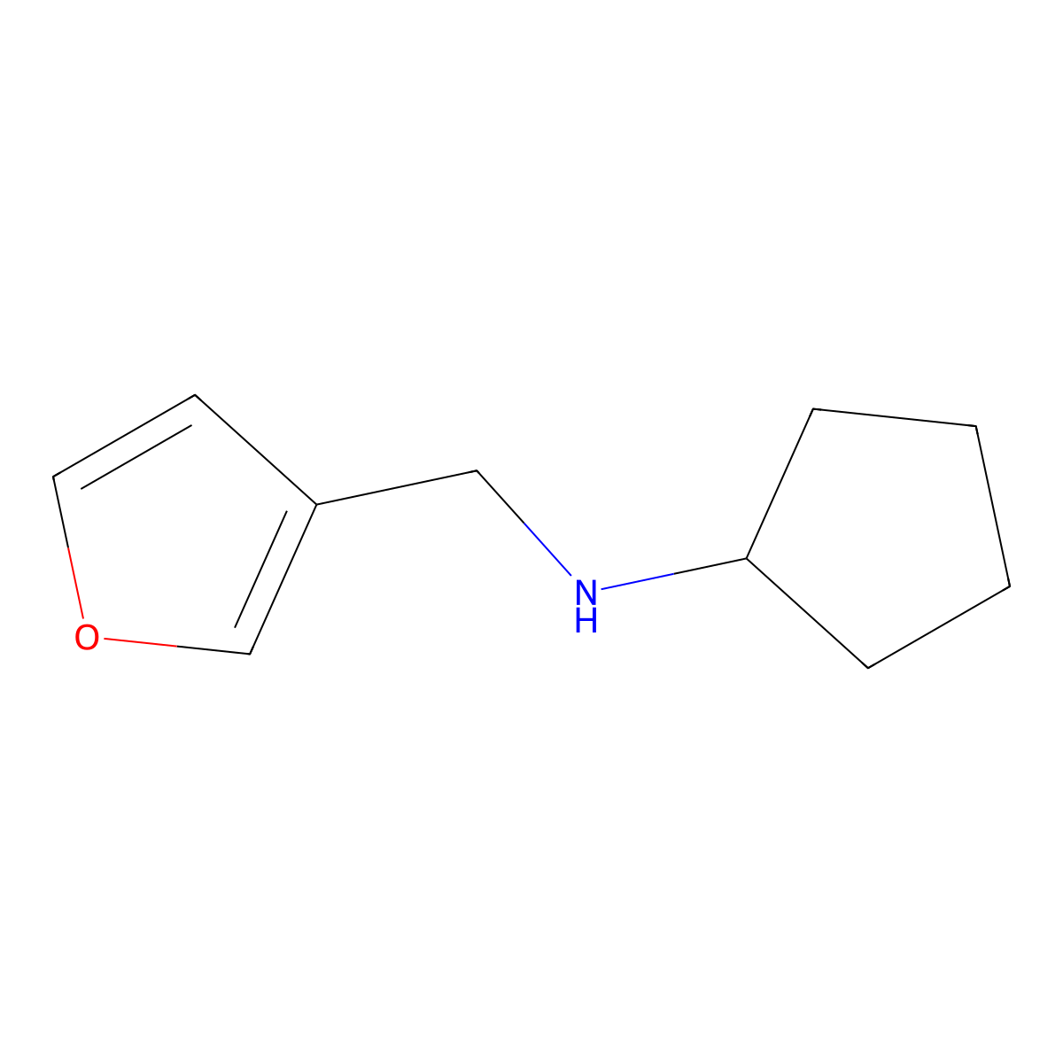 N-[(furan-3-yl)methyl]cyclopentanamine molecular structure, CAS 1183688-39-2