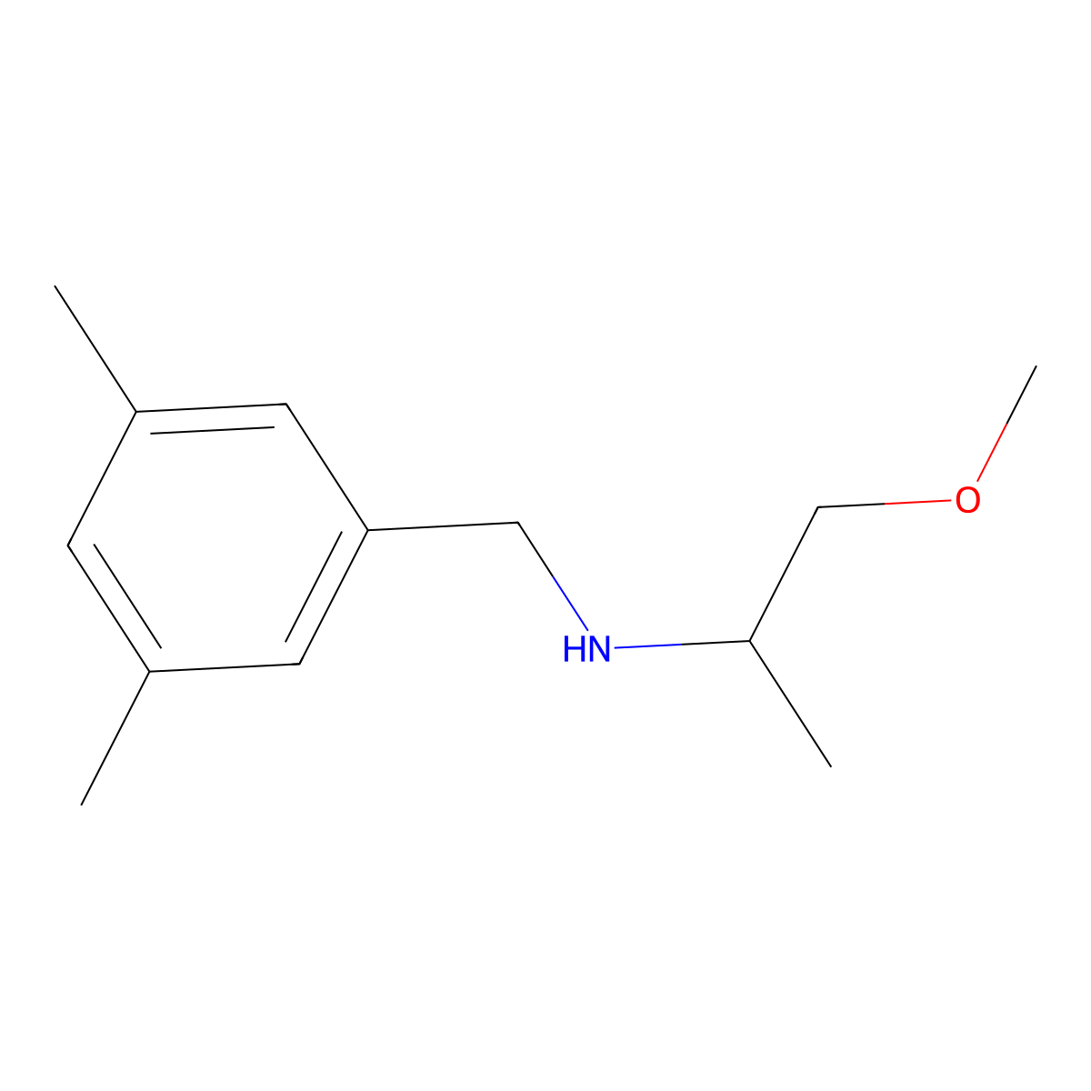 [(3,5-Dimethylphenyl)methyl](1-methoxypropan-2-yl)amine molecular structure, CAS 1183689-11-3