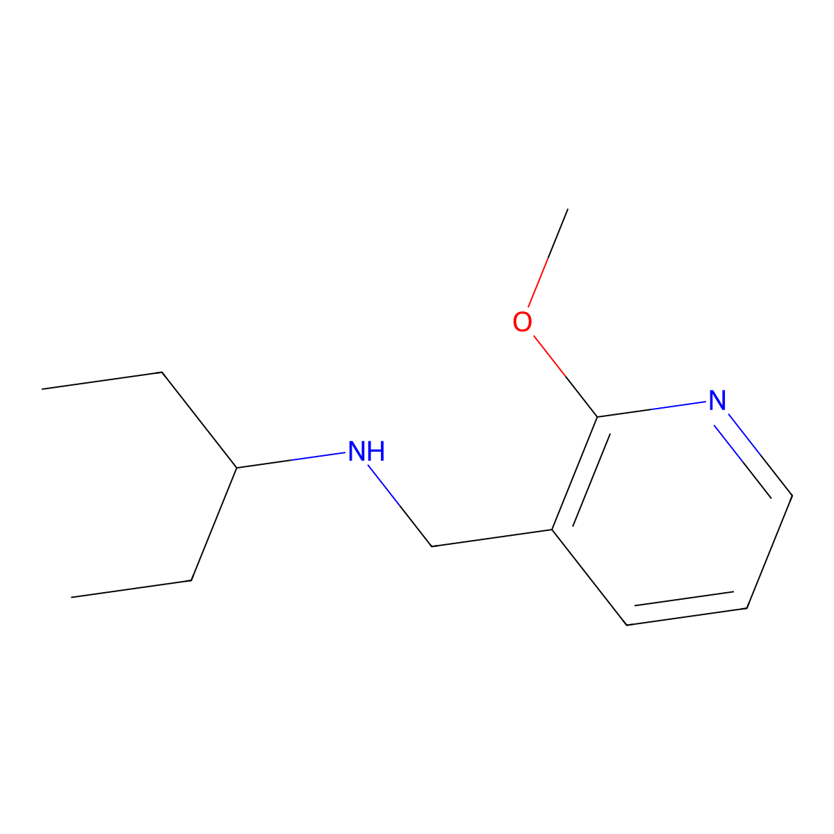 [(2-Methoxypyridin-3-yl)methyl](pentan-3-yl)amine molecular structure, CAS 1183693-18-6