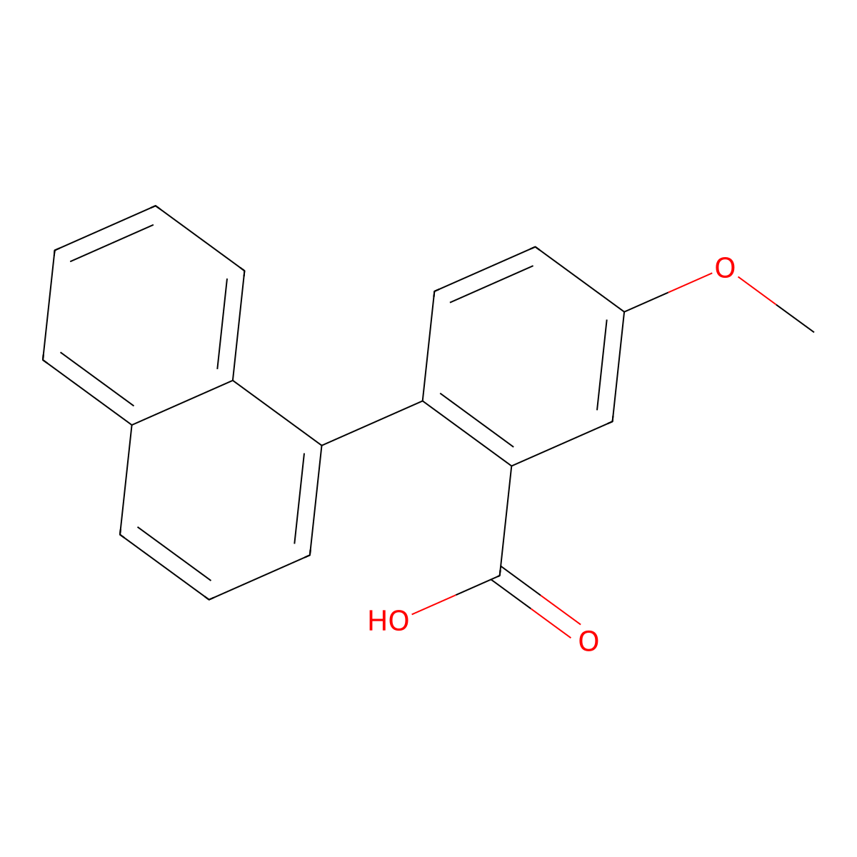 5-Methoxy-2-(naphthalen-1-yl)benzoic acid molecular structure, CAS 1183693-82-4