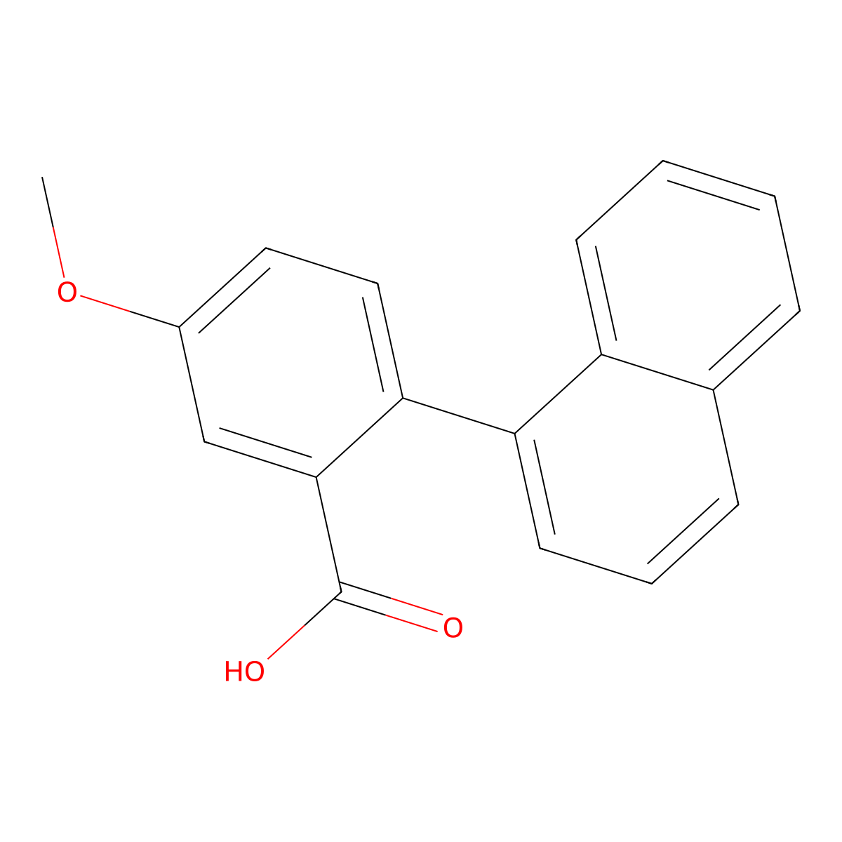 5-Methoxy-2-(naphthalen-1-yl)benzoic acid molecular structure, CAS 1183693-82-4