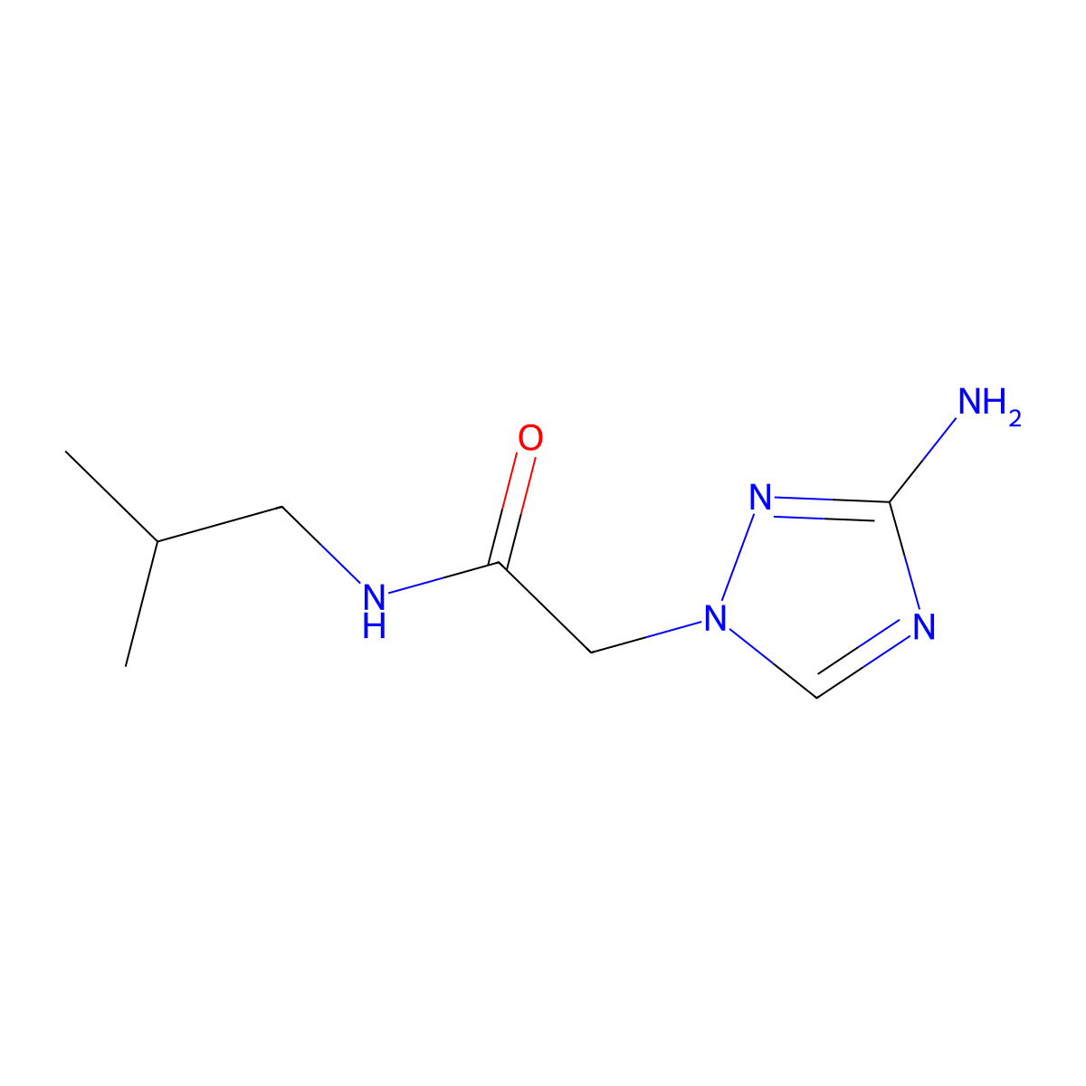 2-(3-Amino-1h-1,2,4-triazol-1-yl)-N-isobutylacetamide molecular structure, CAS 1183695-70-6