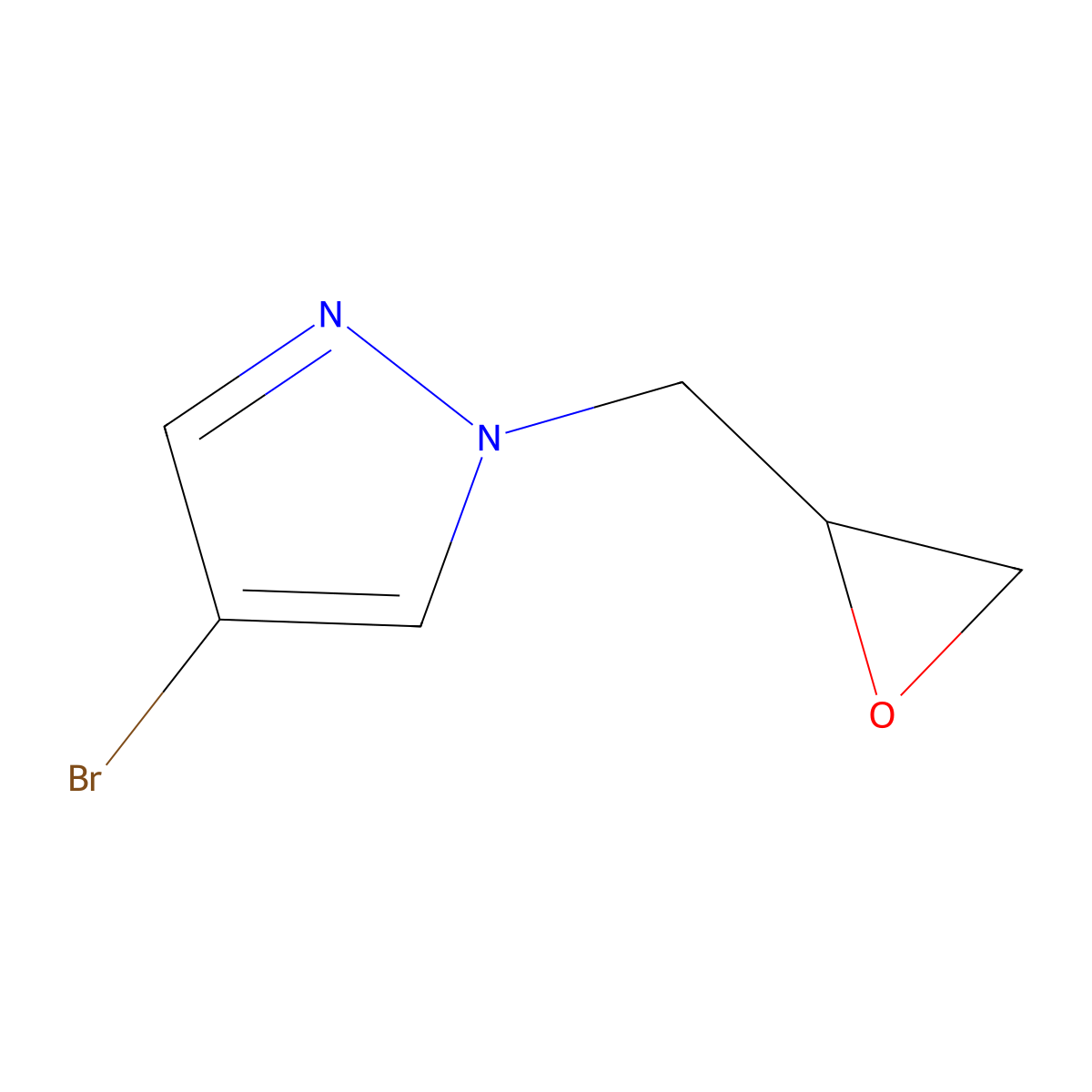 4-bromo-1-[(oxiran-2-yl)methyl]-1H-pyrazole molecular structure, CAS 1183697-63-3
