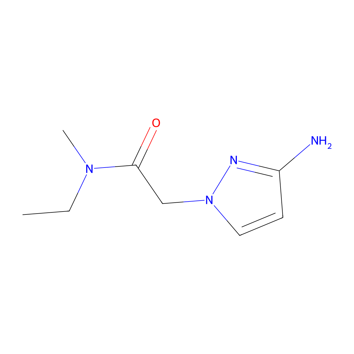 2-(3-Amino-1h-pyrazol-1-yl)-N-ethyl-N-methylacetamide molecular structure, CAS 1183698-45-4