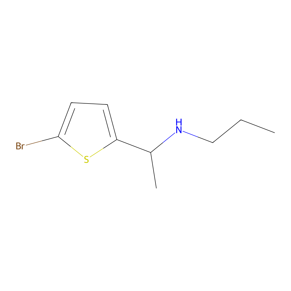 [1-(5-Bromothiophen-2-yl)ethyl](propyl)amine molecular structure, CAS 1183698-70-5