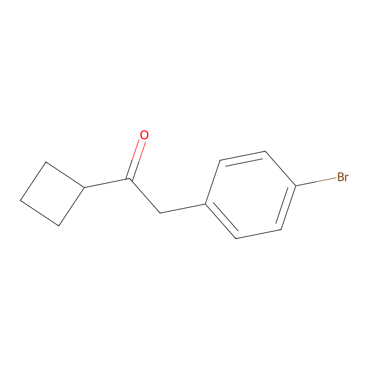 2-(4-Bromophenyl)-1-cyclobutylethan-1-one molecular structure, CAS 1183705-75-0