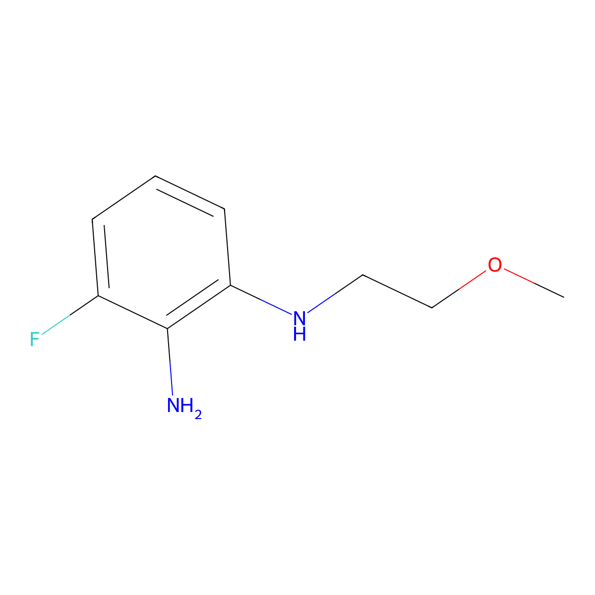 3-Fluoro-N1-(2-methoxyethyl)benzene-1,2-diamine molecular structure, CAS 1183707-64-3