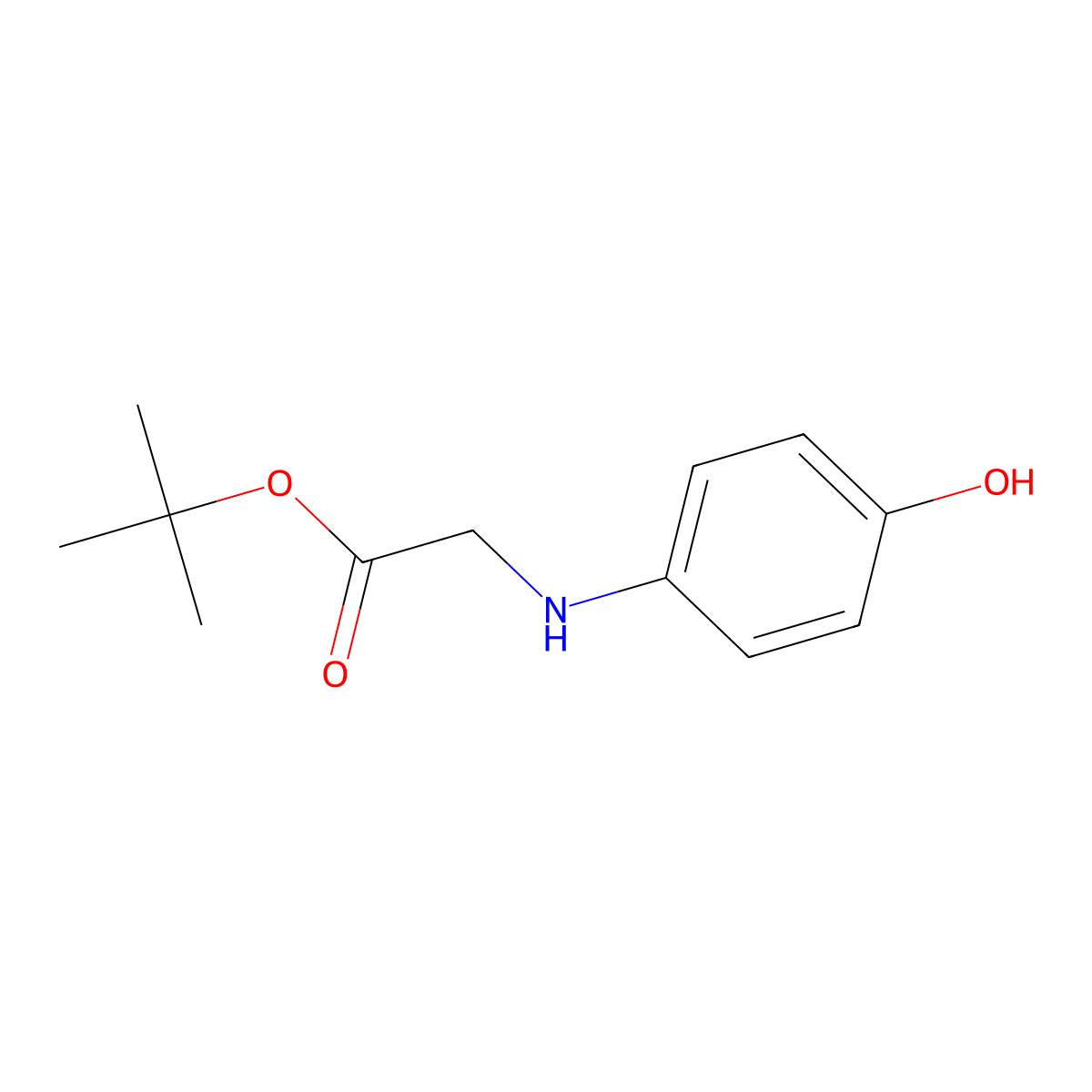 Tert-butyl 2-[(4-hydroxyphenyl)amino]acetate molecular structure, CAS 1183717-35-2