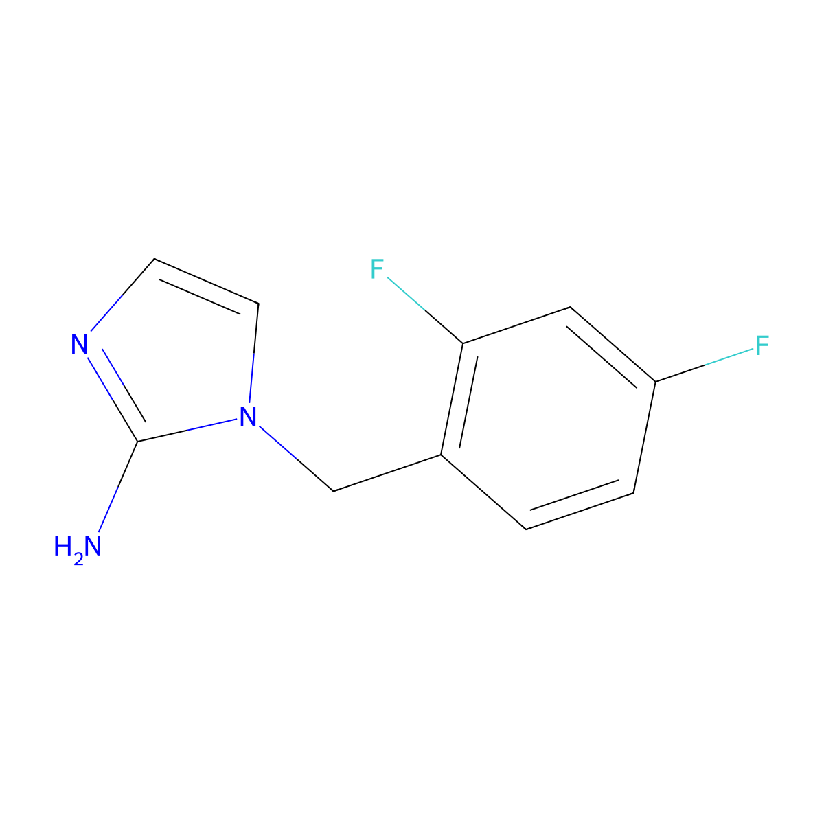1-(2,4-Difluorobenzyl)-1h-imidazol-2-amine molecular structure, CAS 1183720-53-7