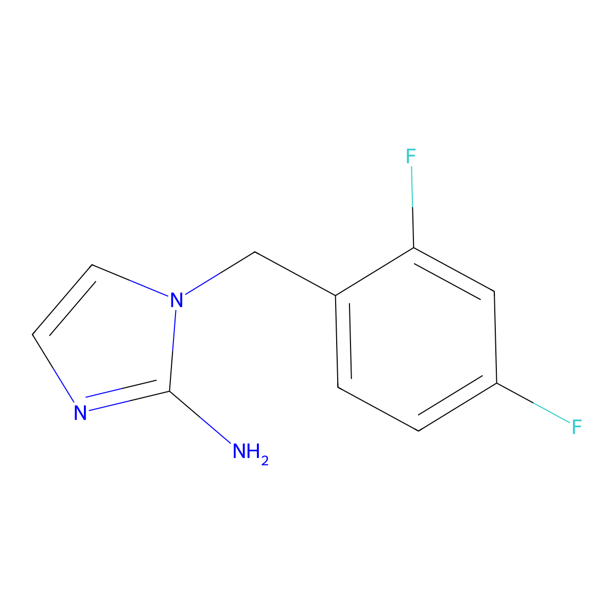 1-(2,4-Difluorobenzyl)-1h-imidazol-2-amine molecular structure, CAS 1183720-53-7