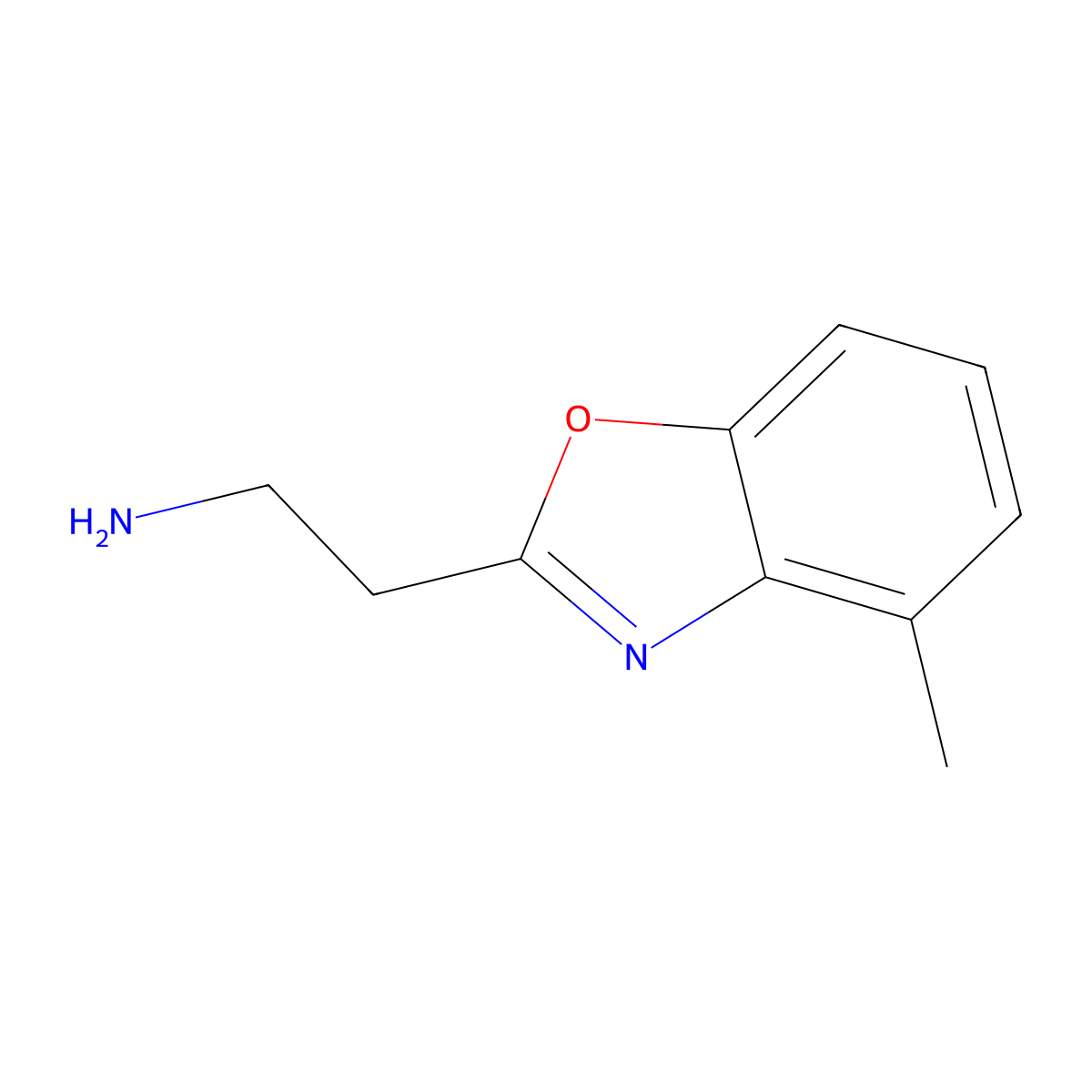 2-(4-Methyl-1,3-benzoxazol-2-yl)ethan-1-amine molecular structure, CAS 1183721-67-6