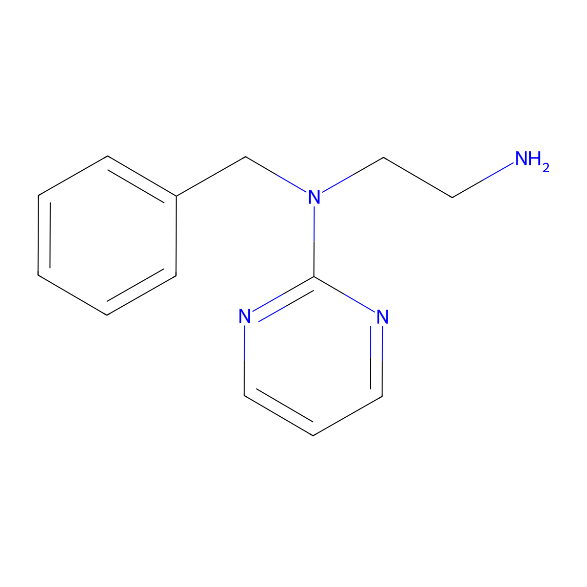 N-(2-aminoethyl)-N-benzylpyrimidin-2-amine molecular structure, CAS 1183731-32-9