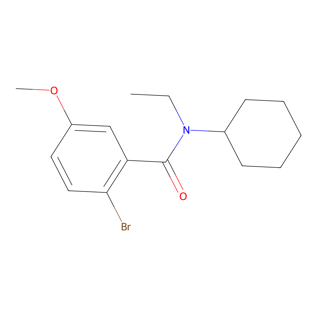 2-bromo-N-cyclohexyl-N-ethyl-5-methoxybenzamide molecular structure, CAS 1183733-85-8