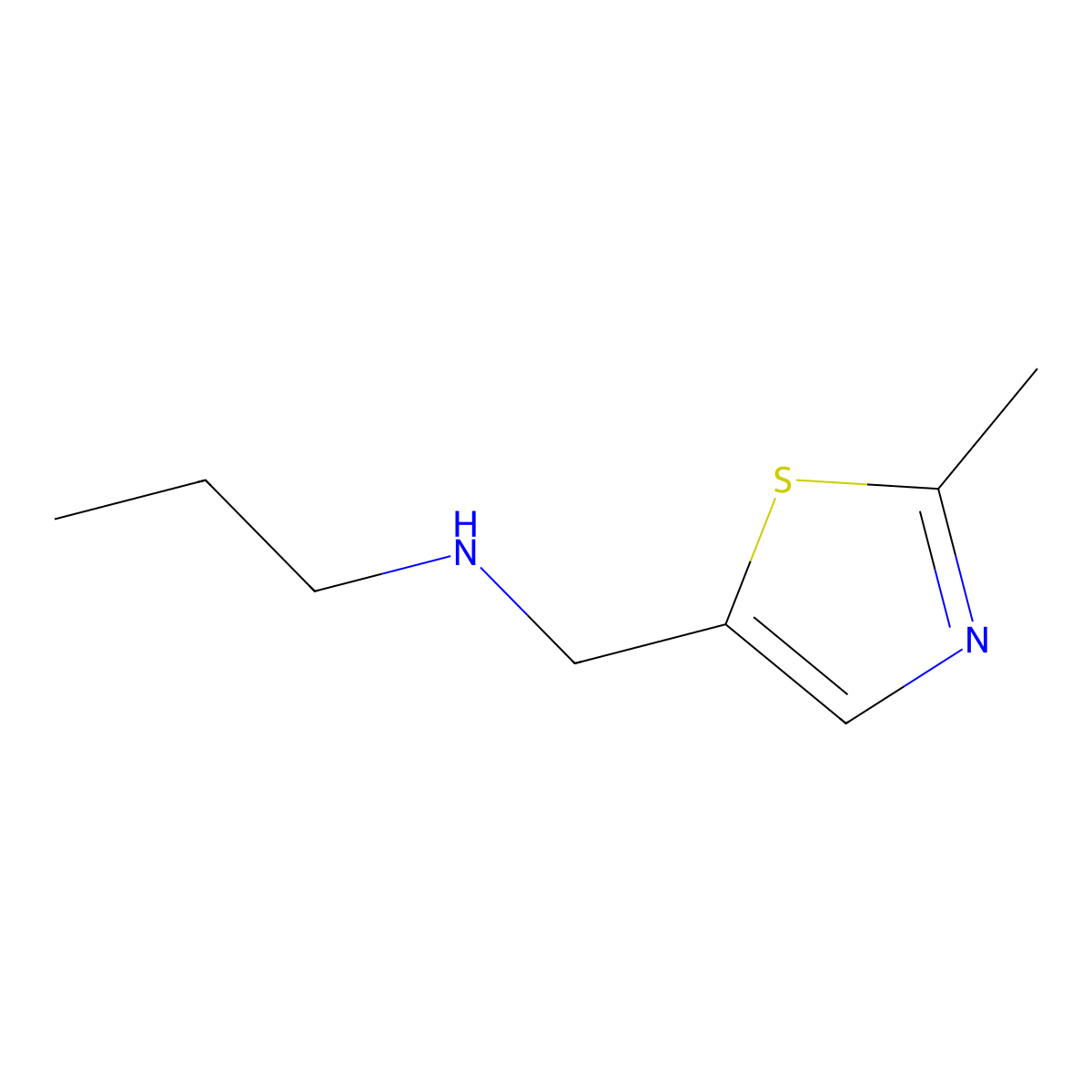 [(2-Methyl-1,3-thiazol-5-YL)methyl](propyl)amine molecular structure, CAS 1183735-91-2