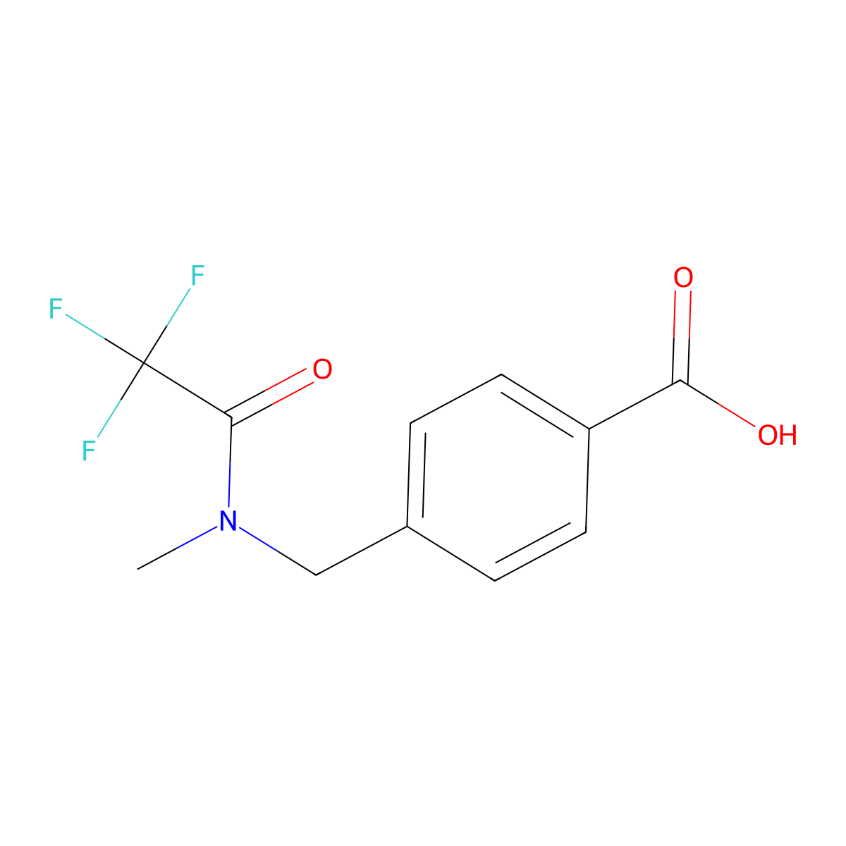 4-[(2,2,2-trifluoro-N-methylacetamido)methyl]benzoic acid molecular structure, CAS 1183737-96-3
