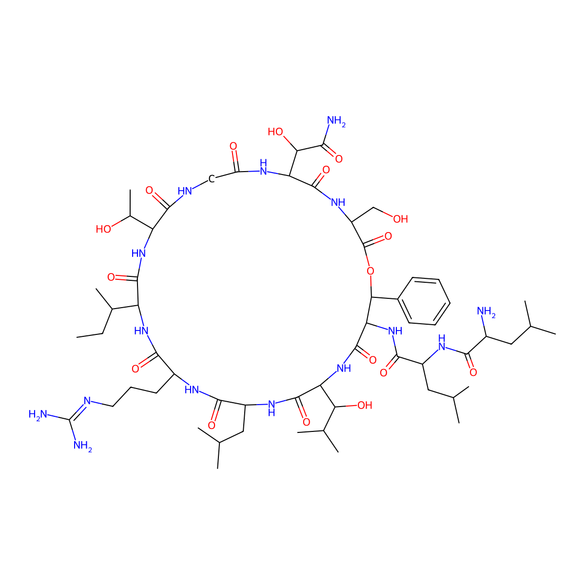 Lysobactin molecular structure, CAS 118374-47-3