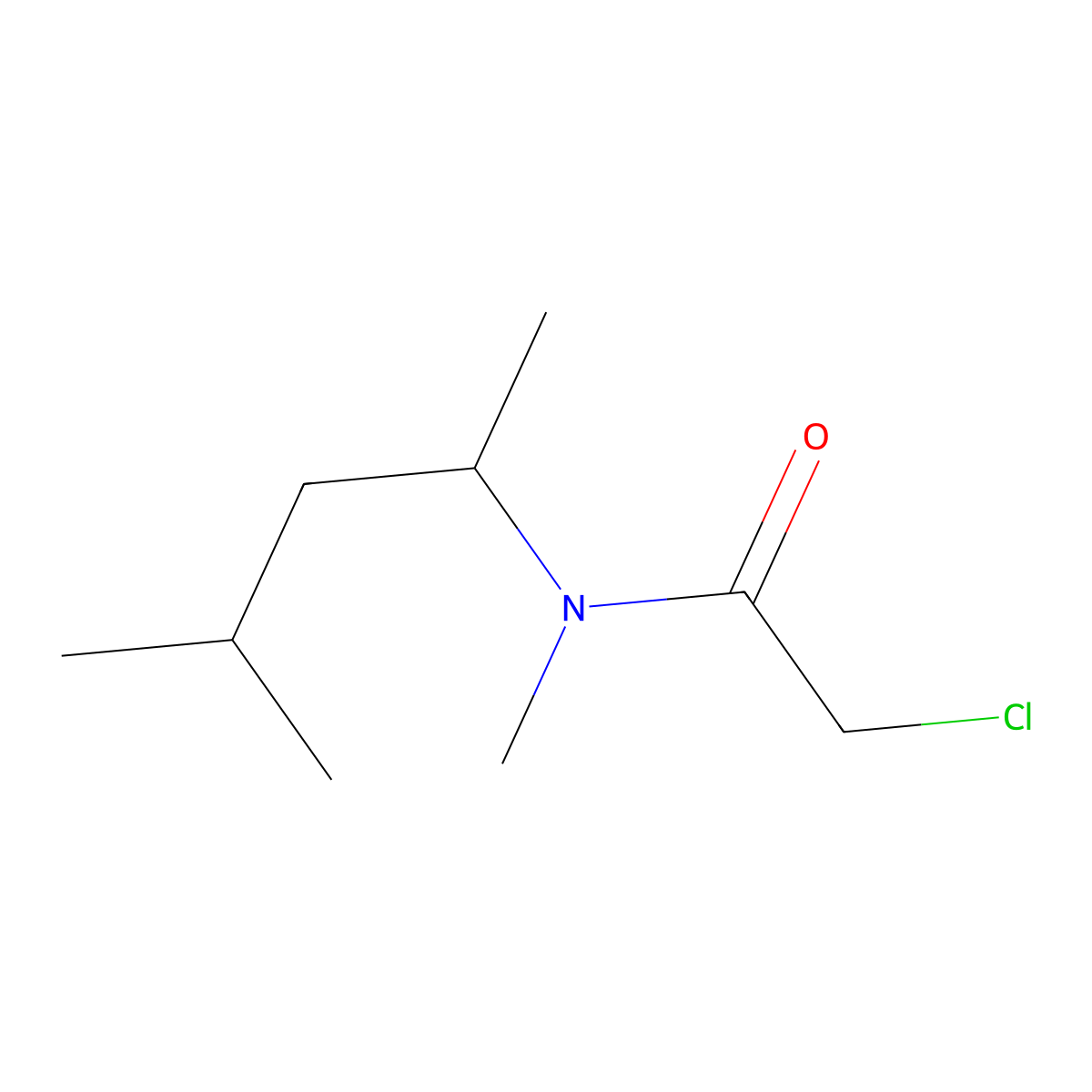 2-chloro-N-methyl-N-(4-methylpentan-2-yl)acetamide molecular structure, CAS 1183747-48-9