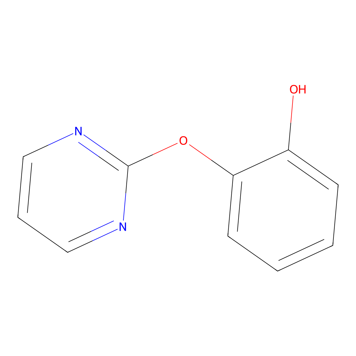 2-(Pyrimidin-2-yloxy)phenol molecular structure, CAS 1183749-69-0