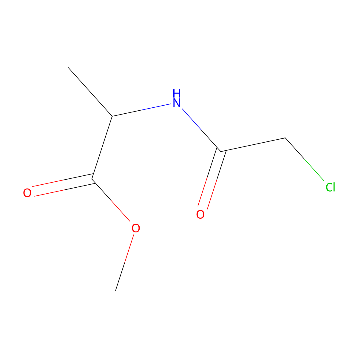 (S)-Methyl 2-(2-chloroacetamido)propanoate molecular structure, CAS 118375-95-4