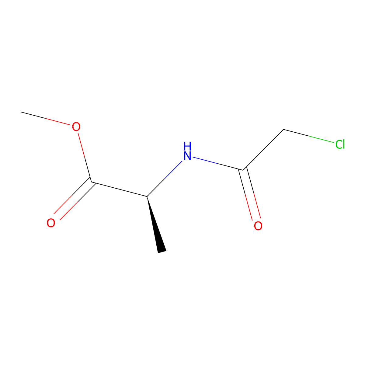 (S)-Methyl 2-(2-chloroacetamido)propanoate molecular structure, CAS 118375-95-4