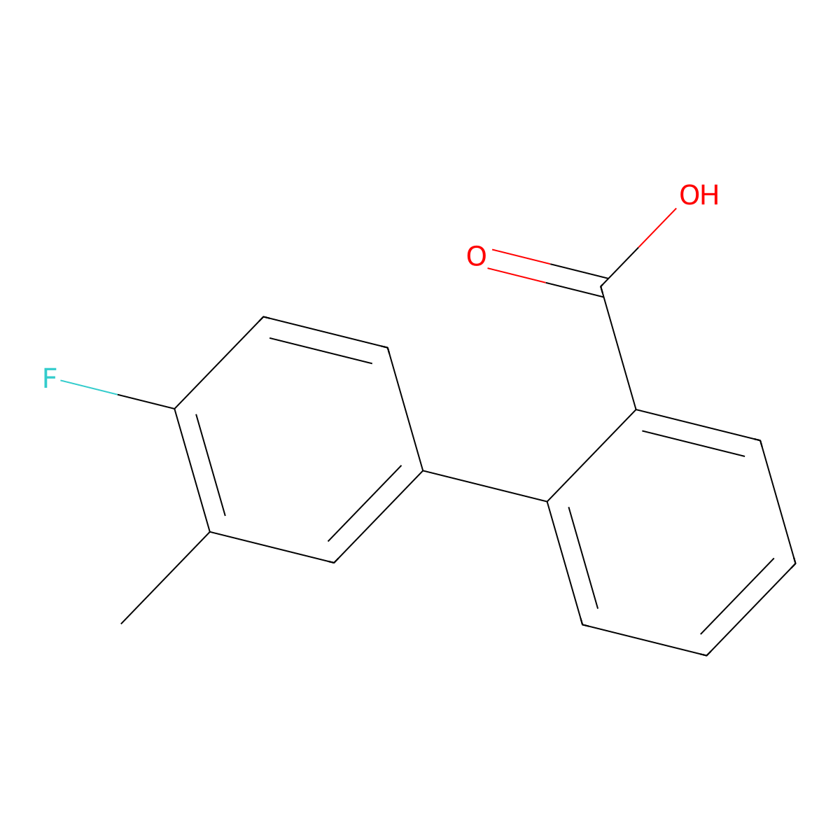 2-(4-Fluoro-3-methylphenyl)benzoic acid molecular structure, CAS 1183750-48-2