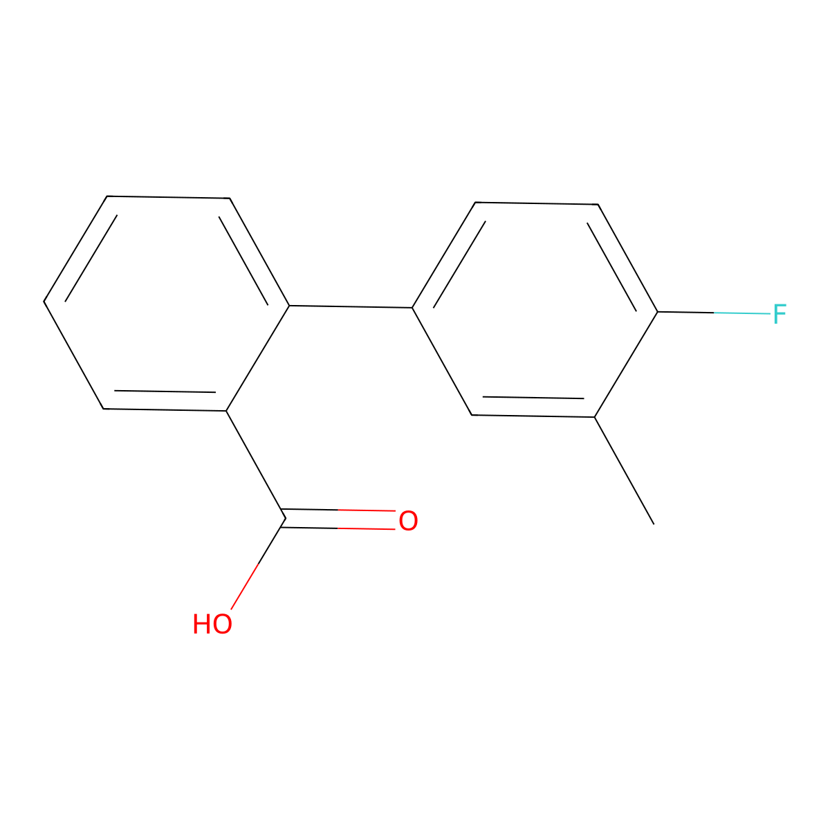2-(4-Fluoro-3-methylphenyl)benzoic acid molecular structure, CAS 1183750-48-2