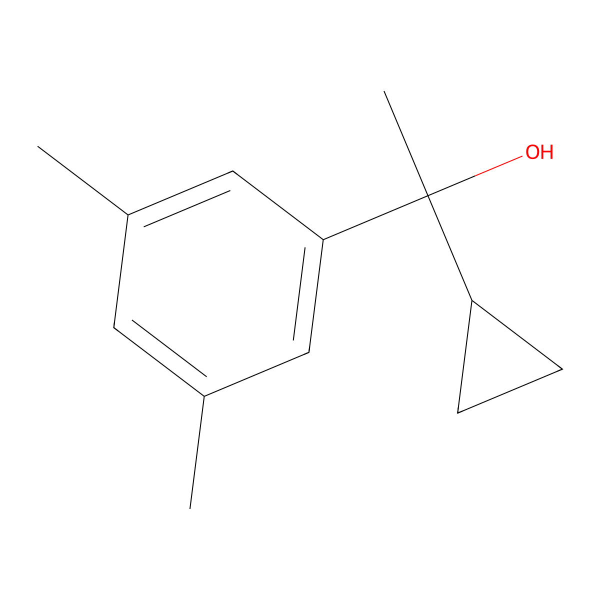 1-Cyclopropyl-1-(3,5-dimethylphenyl)ethanol molecular structure, CAS 1183751-82-7