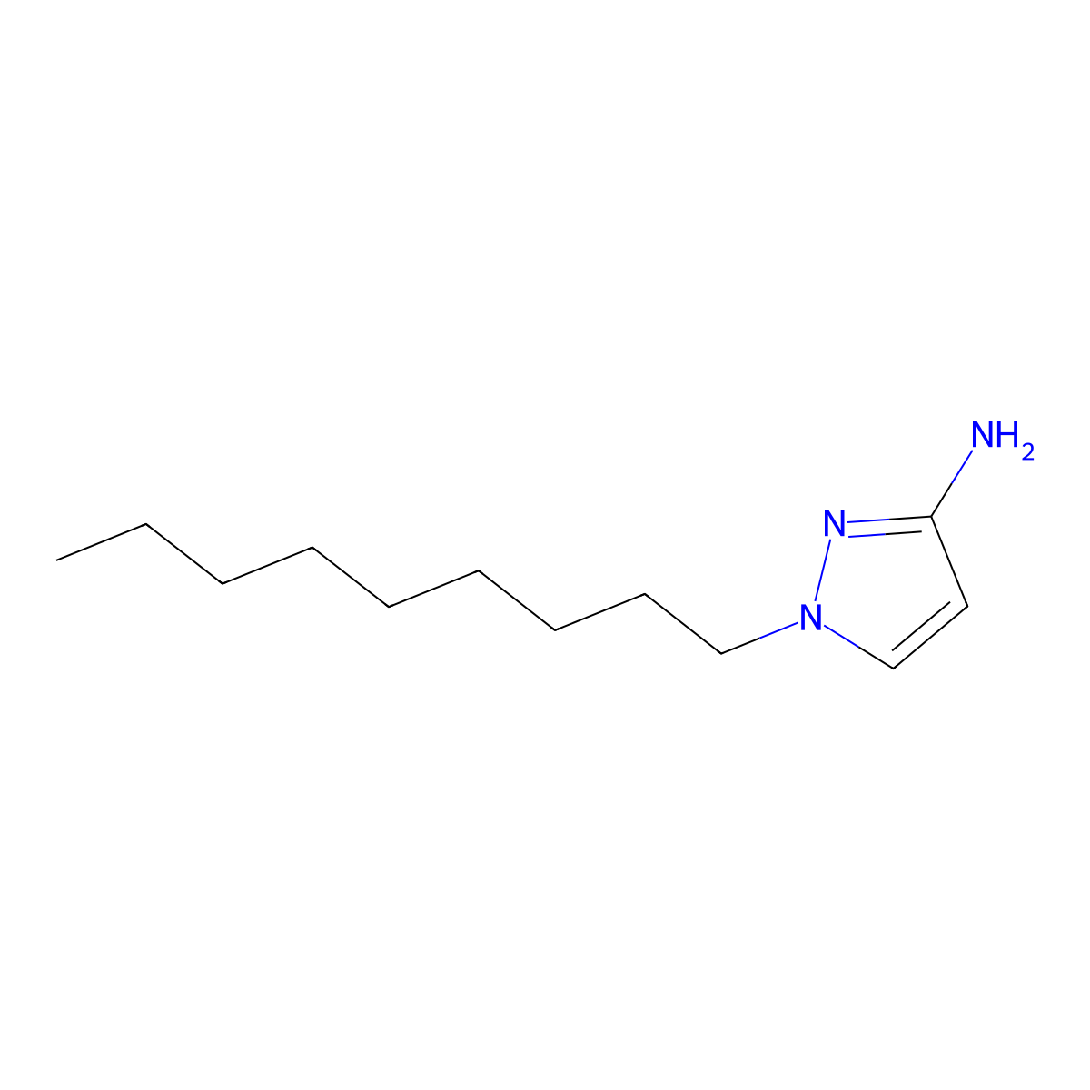 1-Nonyl-1H-pyrazol-3-amine molecular structure, CAS 1183756-23-1