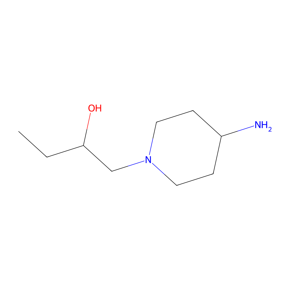 1-(4-Aminopiperidin-1-yl)butan-2-ol molecular structure, CAS 1183757-80-3
