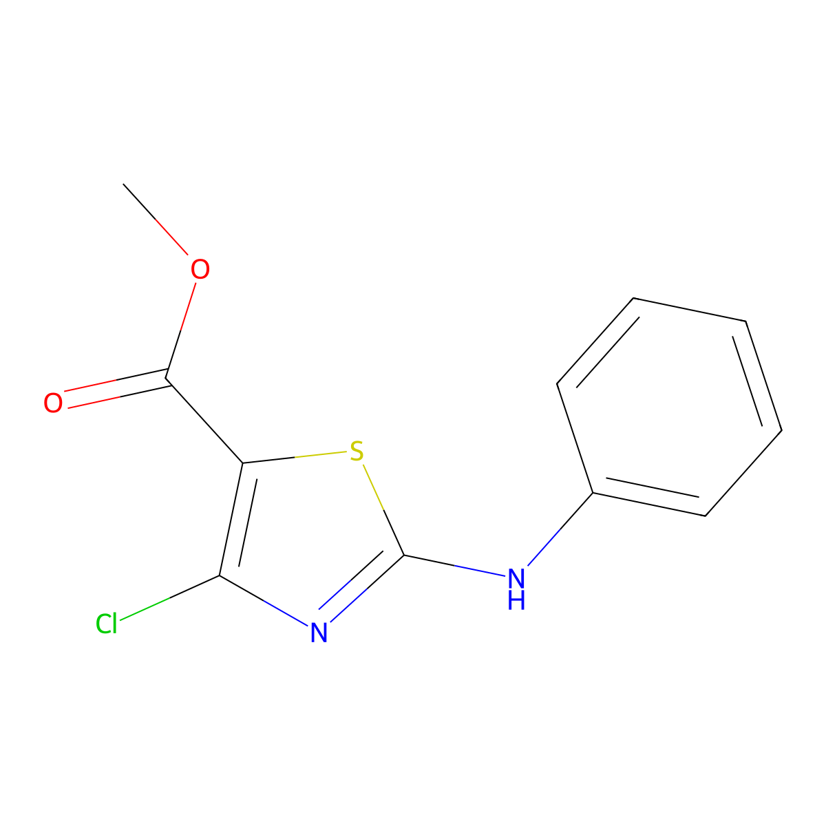 Methyl 4-chloro-2-(phenylamino)thiazole-5-carboxylate molecular structure, CAS 1183758-25-9