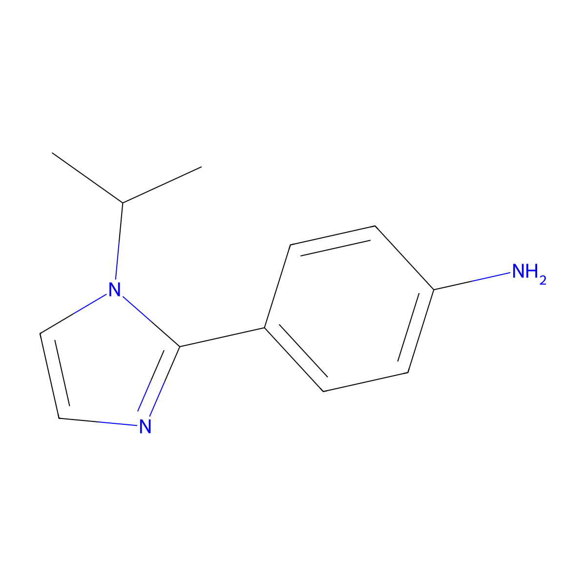 4-(1-Isopropyl-1h-imidazol-2-yl)aniline molecular structure, CAS 1183758-87-3