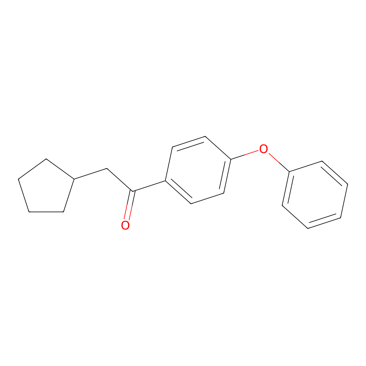 2-Cyclopentyl-1-(4-phenoxyphenyl)ethan-1-one molecular structure, CAS 1183760-48-6