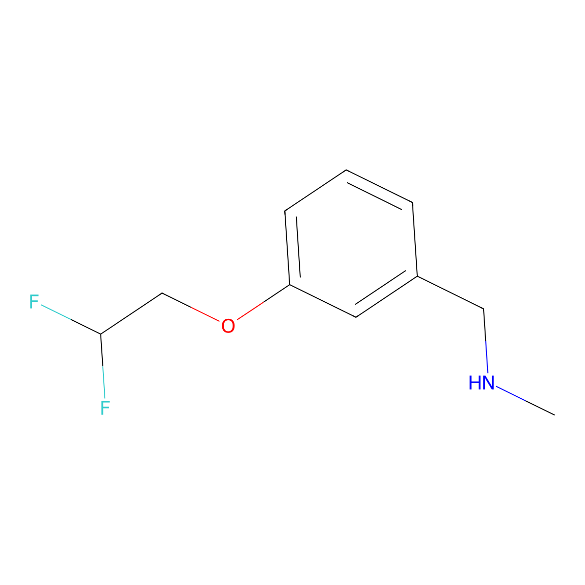 1-[3-(2,2-difluoroethoxy)phenyl]-N-methylmethanamine molecular structure, CAS 1183766-38-2