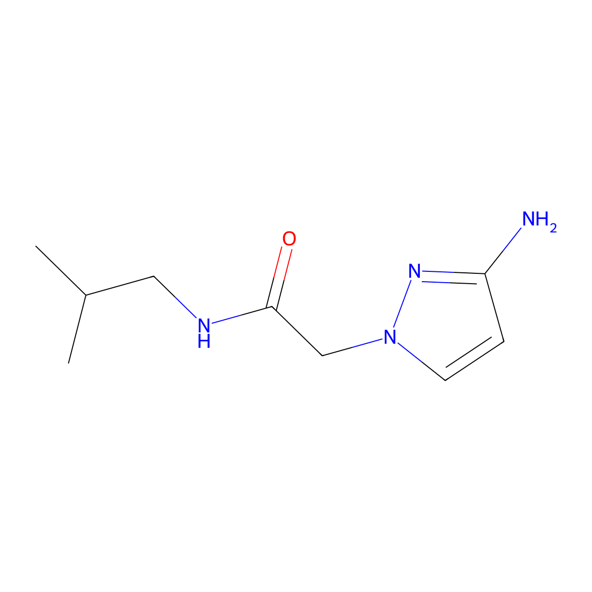 2-(3-Amino-1h-pyrazol-1-yl)-N-isobutylacetamide molecular structure, CAS 1183767-63-6