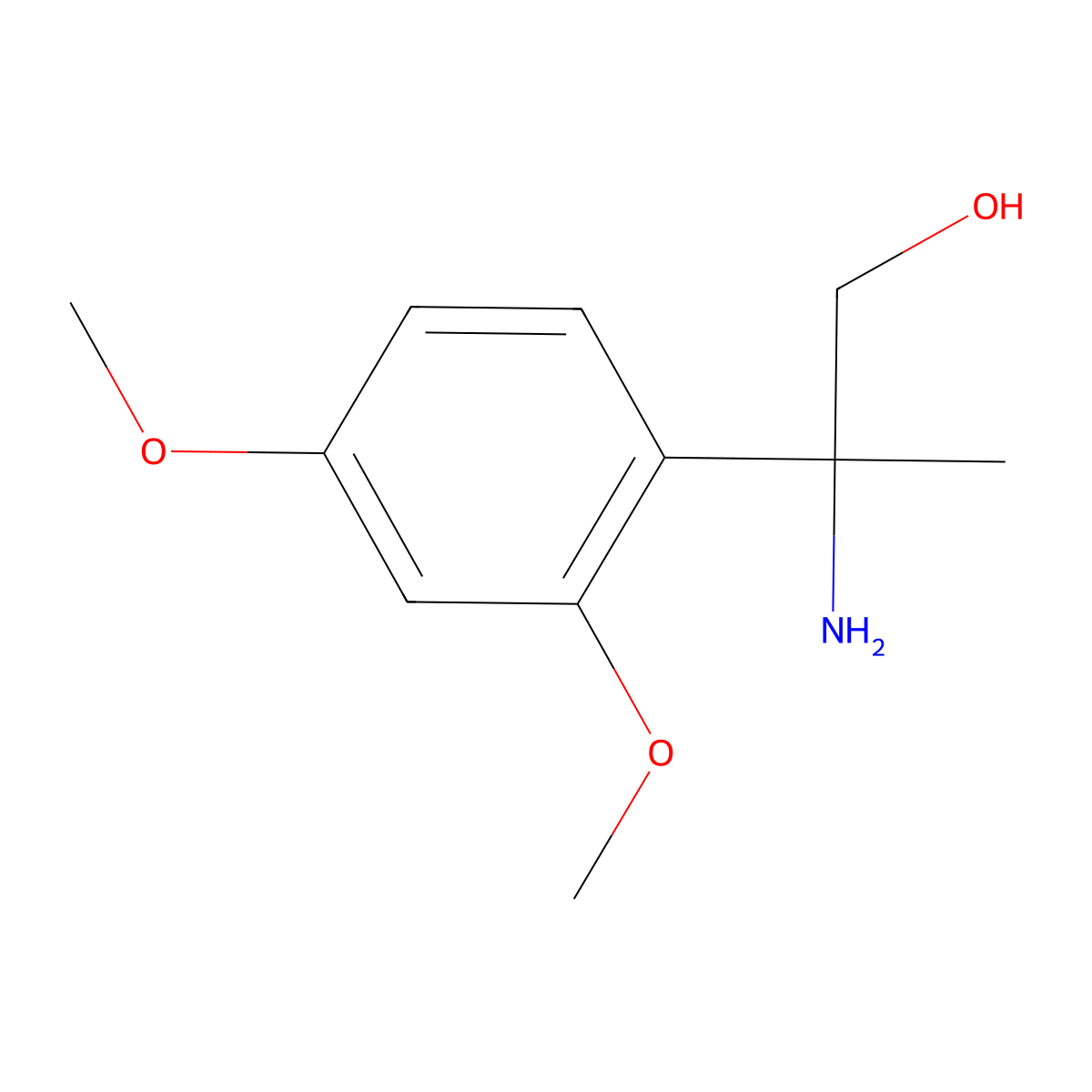 2-Amino-2-(2,4-dimethoxyphenyl)propan-1-ol molecular structure, CAS 1183768-27-5