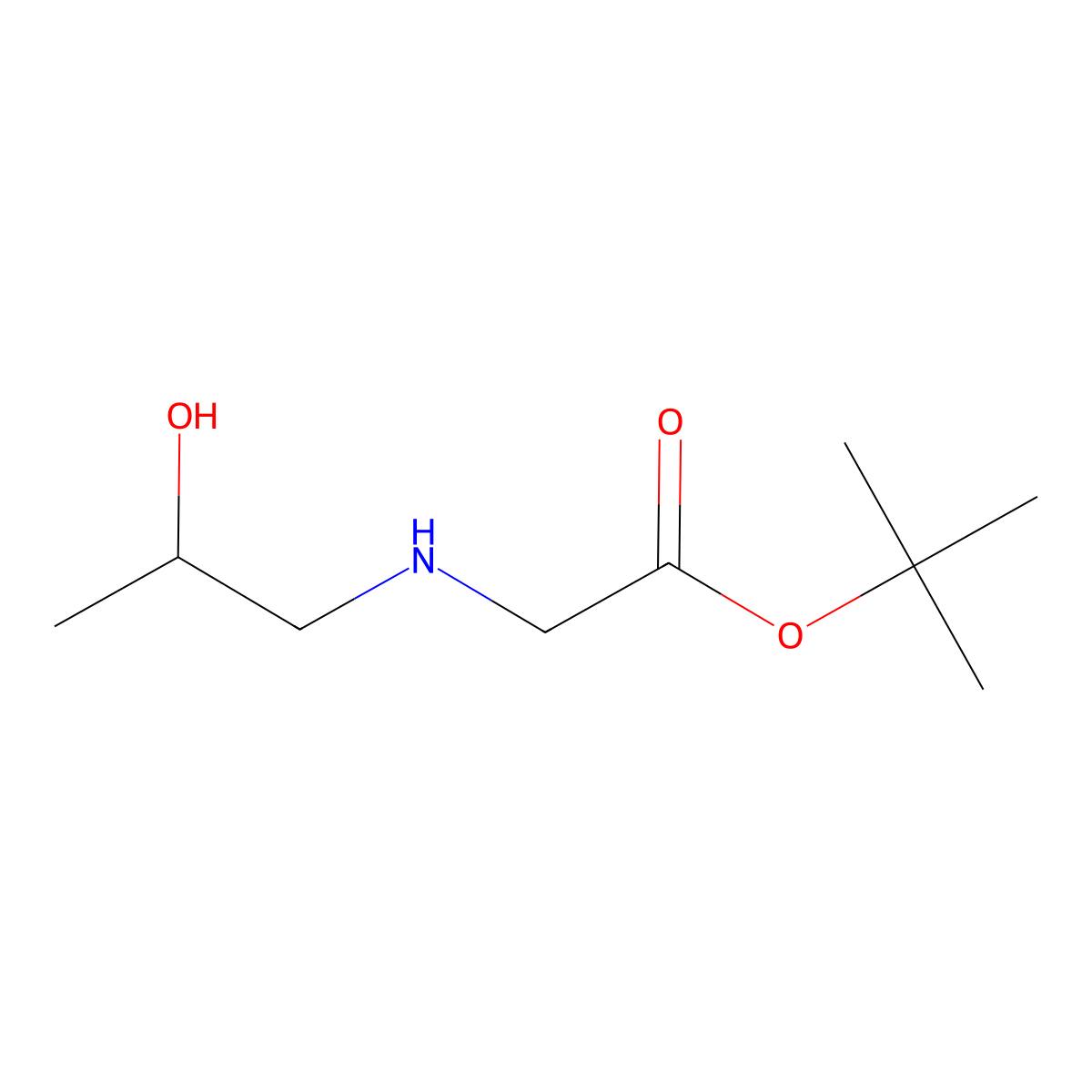 Tert-butyl 2-[(2-hydroxypropyl)amino]acetate molecular structure, CAS 1183769-66-5