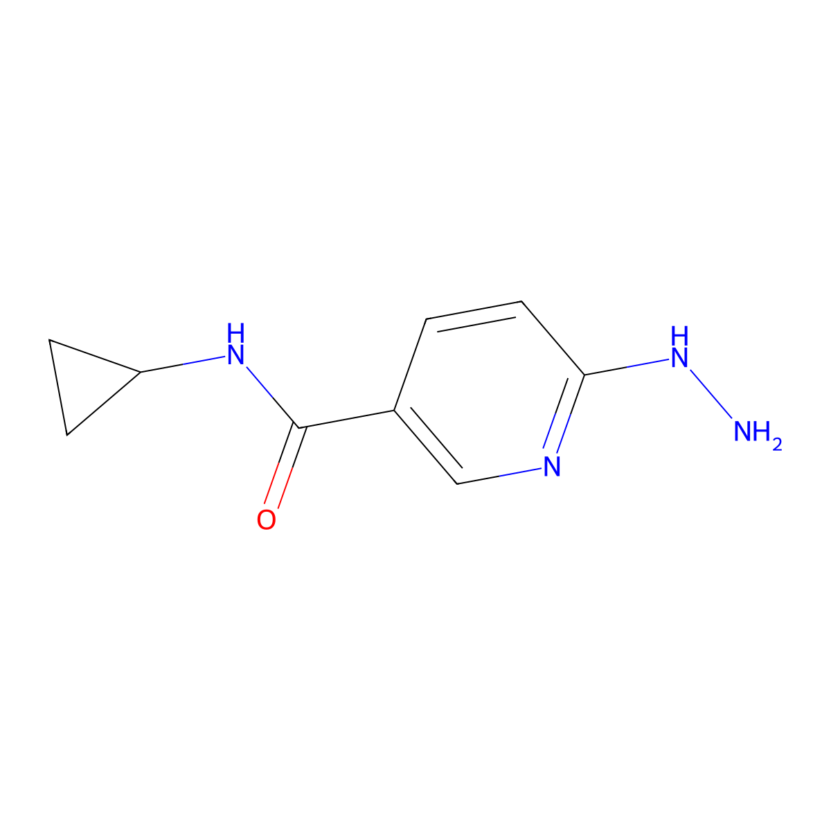 N-Cyclopropyl-6-hydrazinylnicotinamide molecular structure, CAS 1183772-38-4
