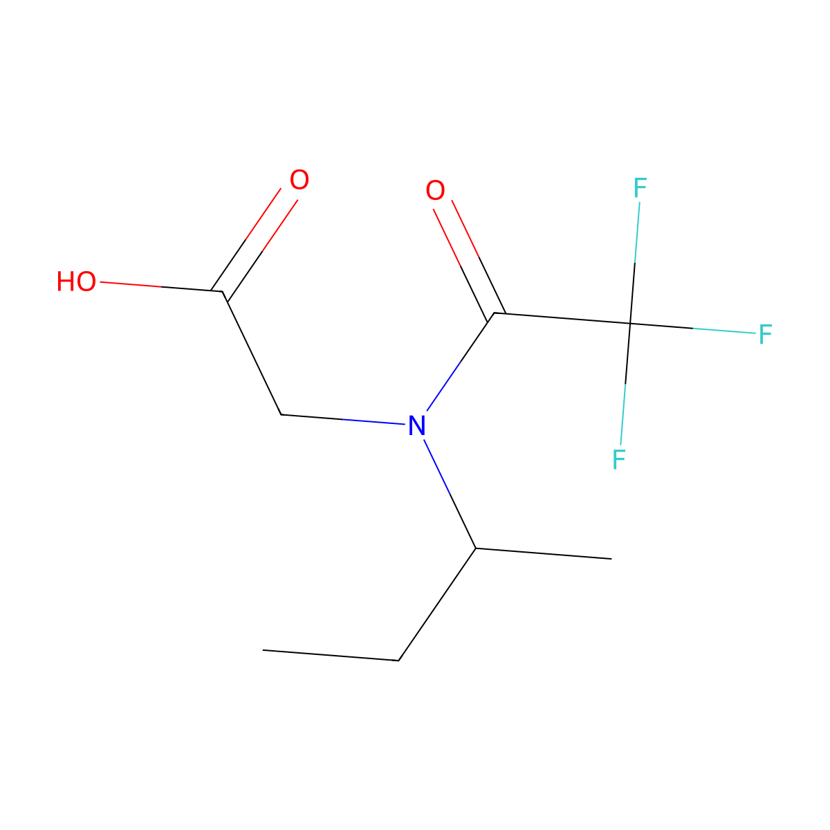 2-[N-(butan-2-yl)-2,2,2-trifluoroacetamido]acetic acid molecular structure, CAS 1183773-58-1
